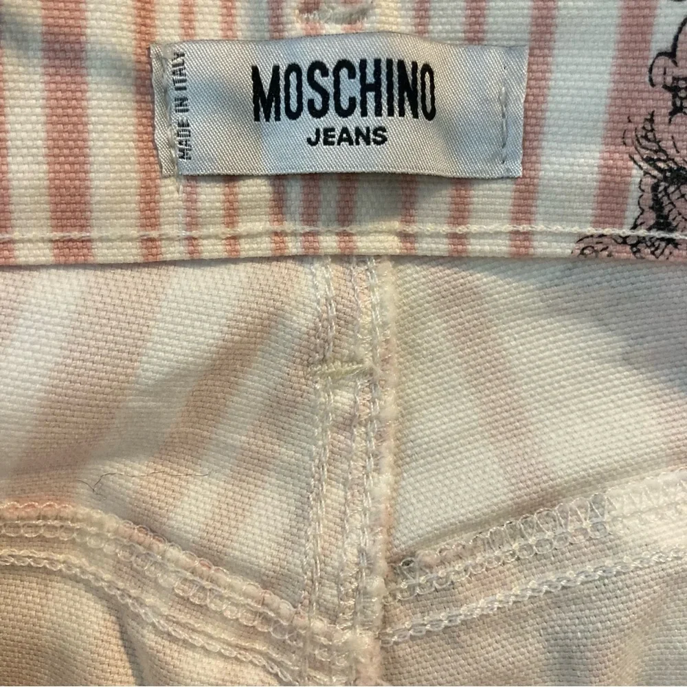 Moschino Jeans Pink Striped Boot Cut Printed Pants - Picture 11 of 12